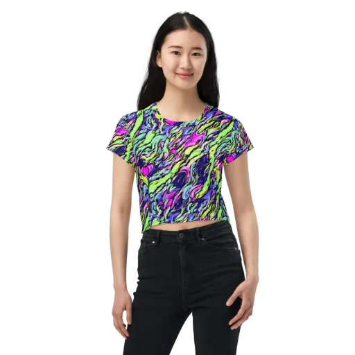 Fluoro Current on a Crop Tee