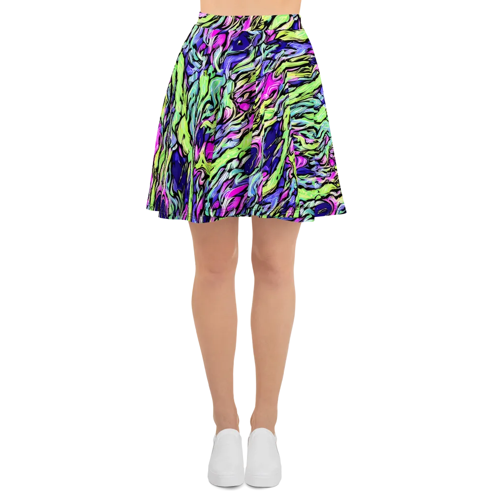 Fluoro Current on Skater Skirt — Front