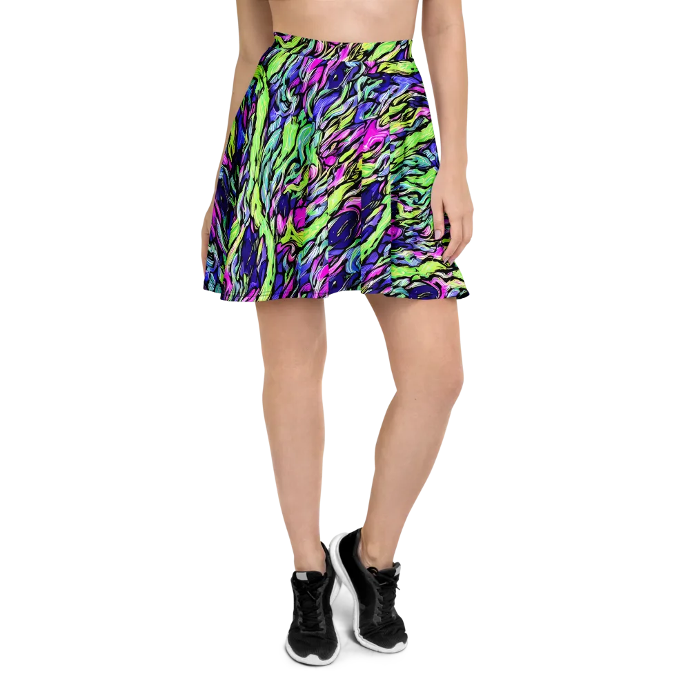 Fluoro Current on Skater Skirt — Front