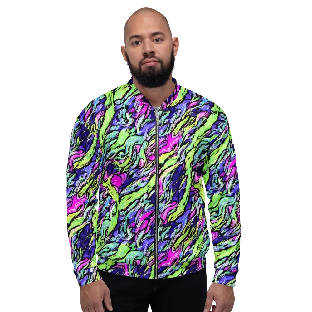 Fluoro Current on Bomber Jacket — Front