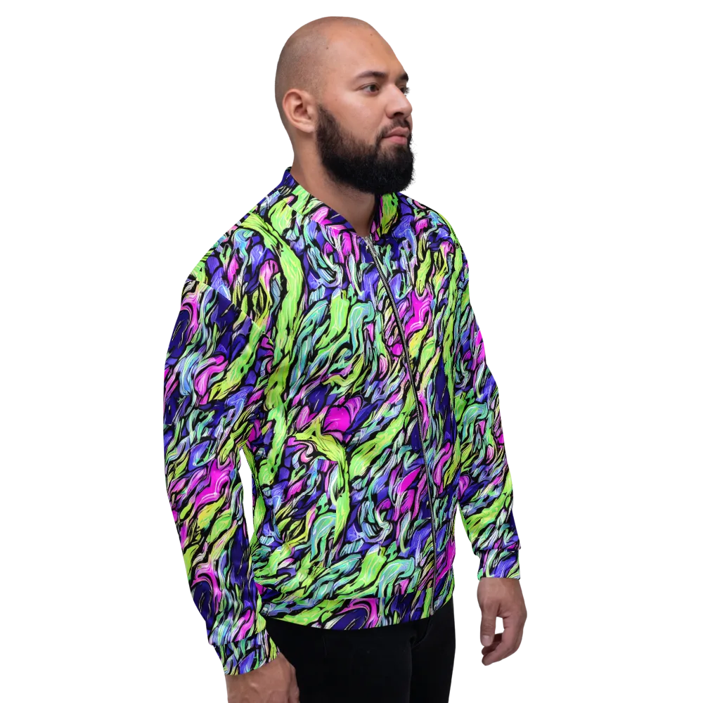 Fluoro Current on Bomber Jacket — Right