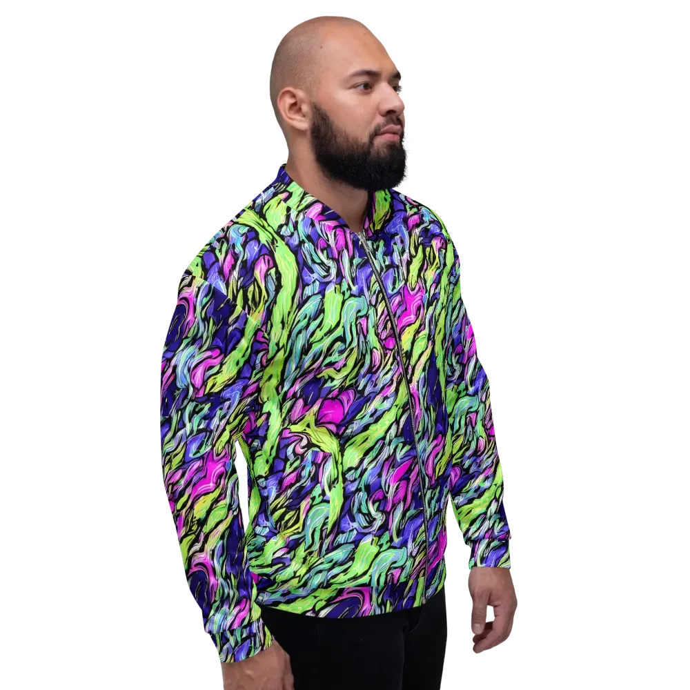 Fluoro Current on Bomber Jacket — Right