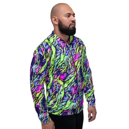 Fluoro Current on a Bomber Jacket