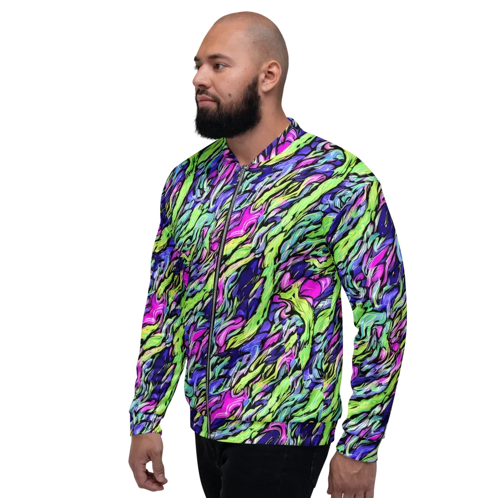Fluoro Current on Bomber Jacket — Left