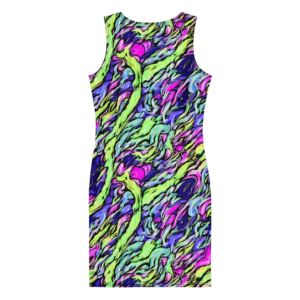 Fluoro Current on Bodycon Dress — Back