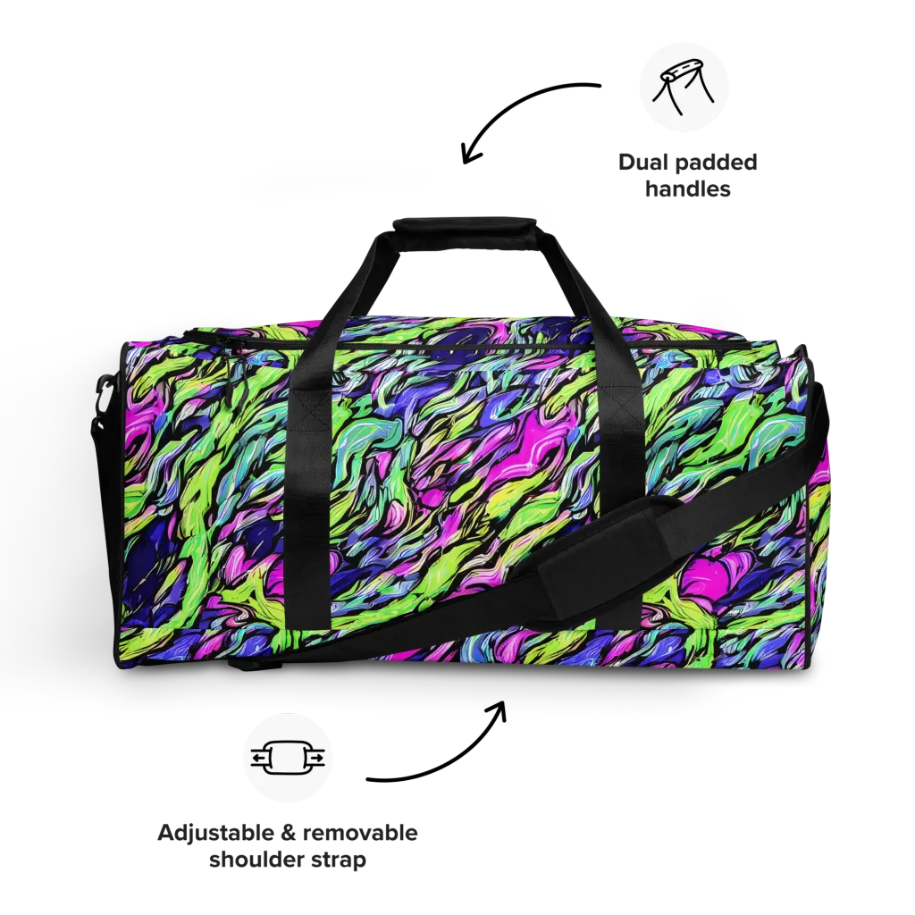 Fluoro Current on Duffle Bag — Front