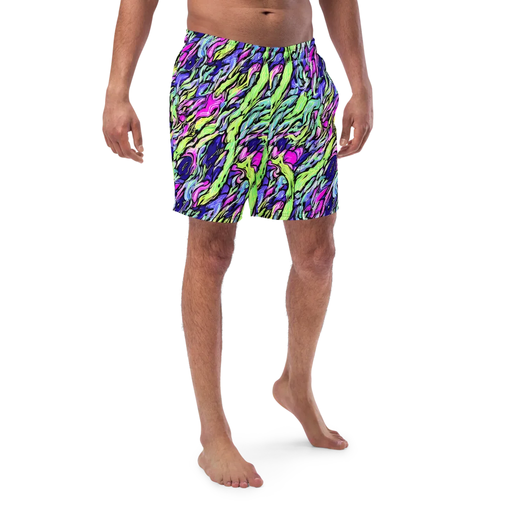 Fluoro Current on Swim Trunks — Front