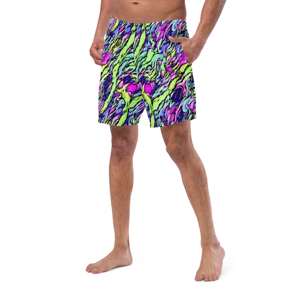 Fluoro Current on Swim Trunks — Left Front