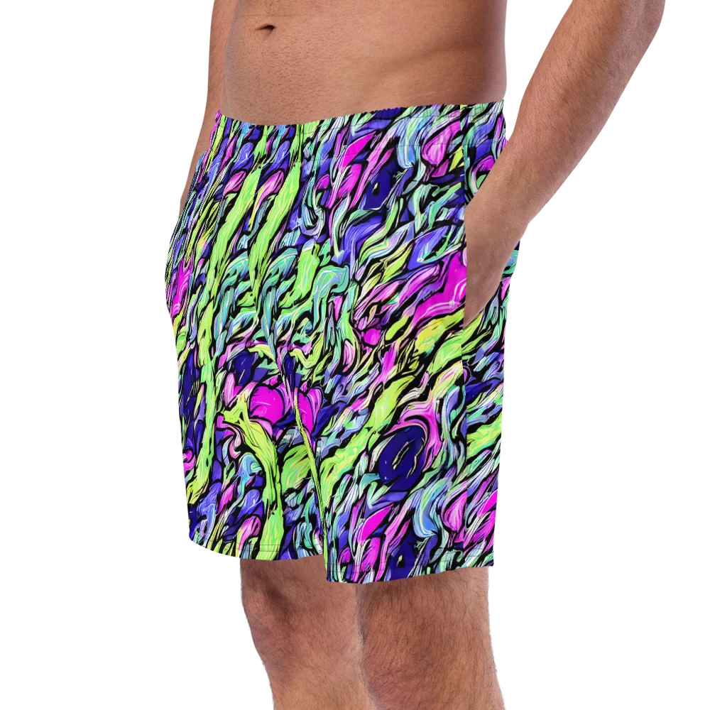Fluoro Current on Swim Trunks — Left Front