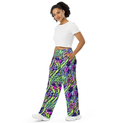Fluoro Current on a Wide-Leg Pants