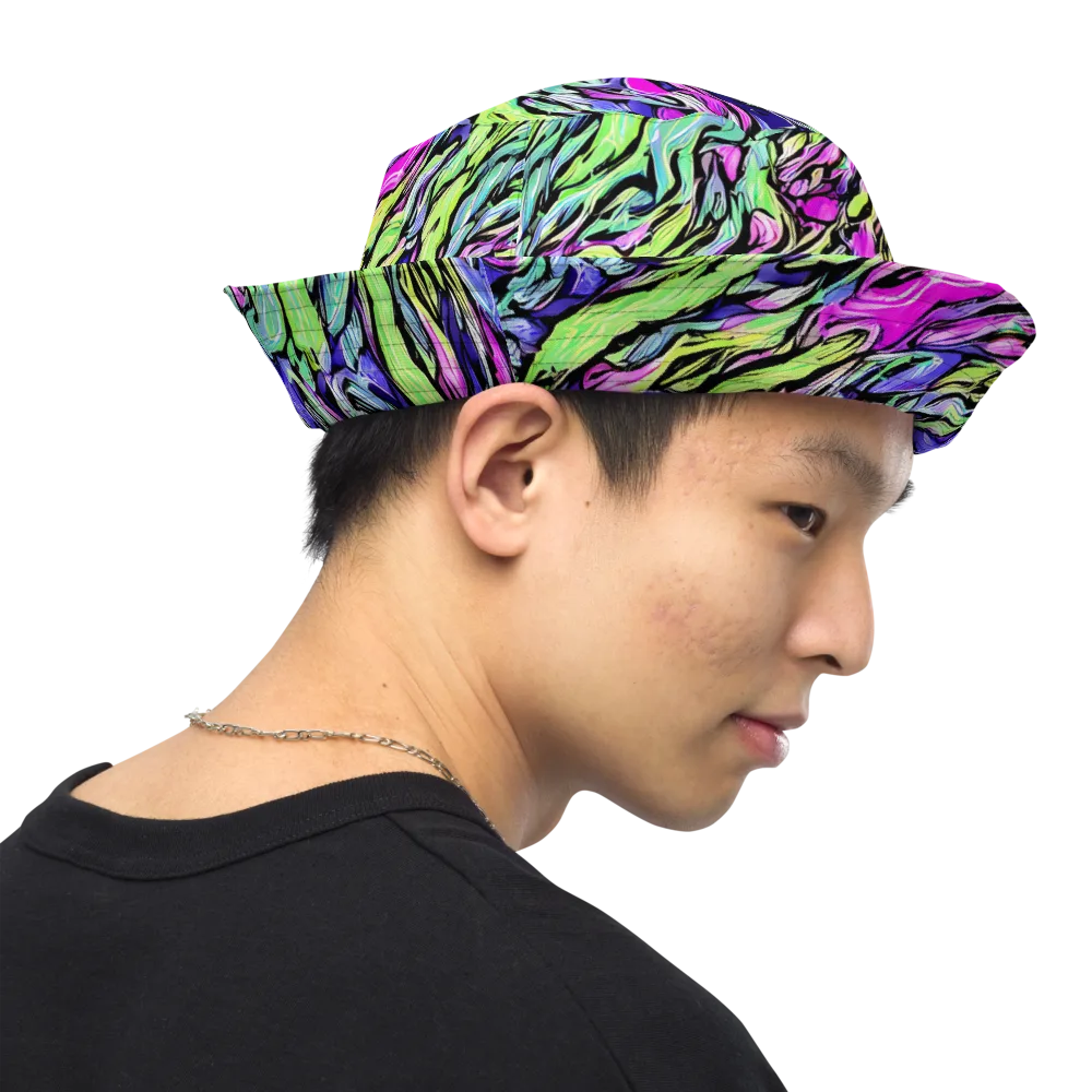 Fluoro Current on Reversible Bucket Hat — Right Outside