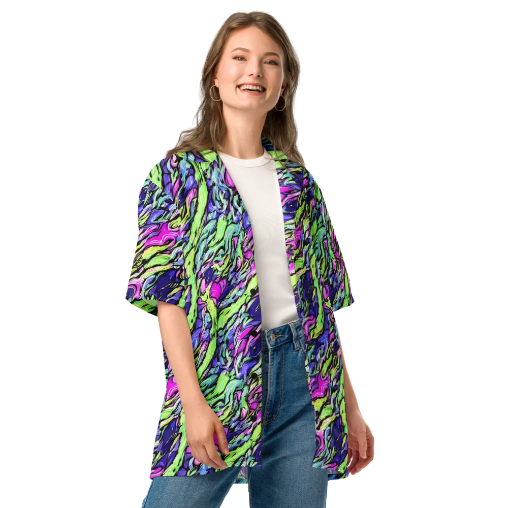 Fluoro Current on Button Shirt — Front