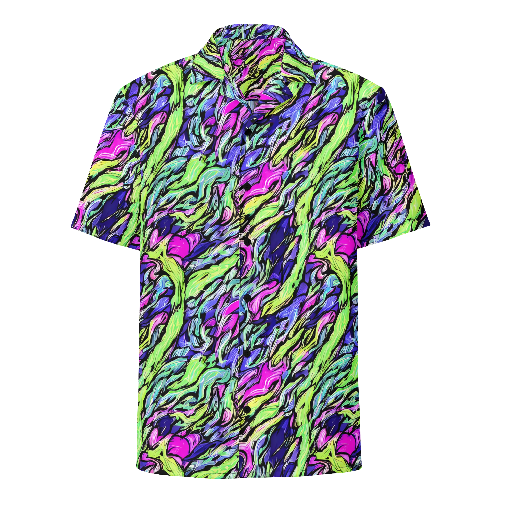 Fluoro Current on Button Shirt — Front
