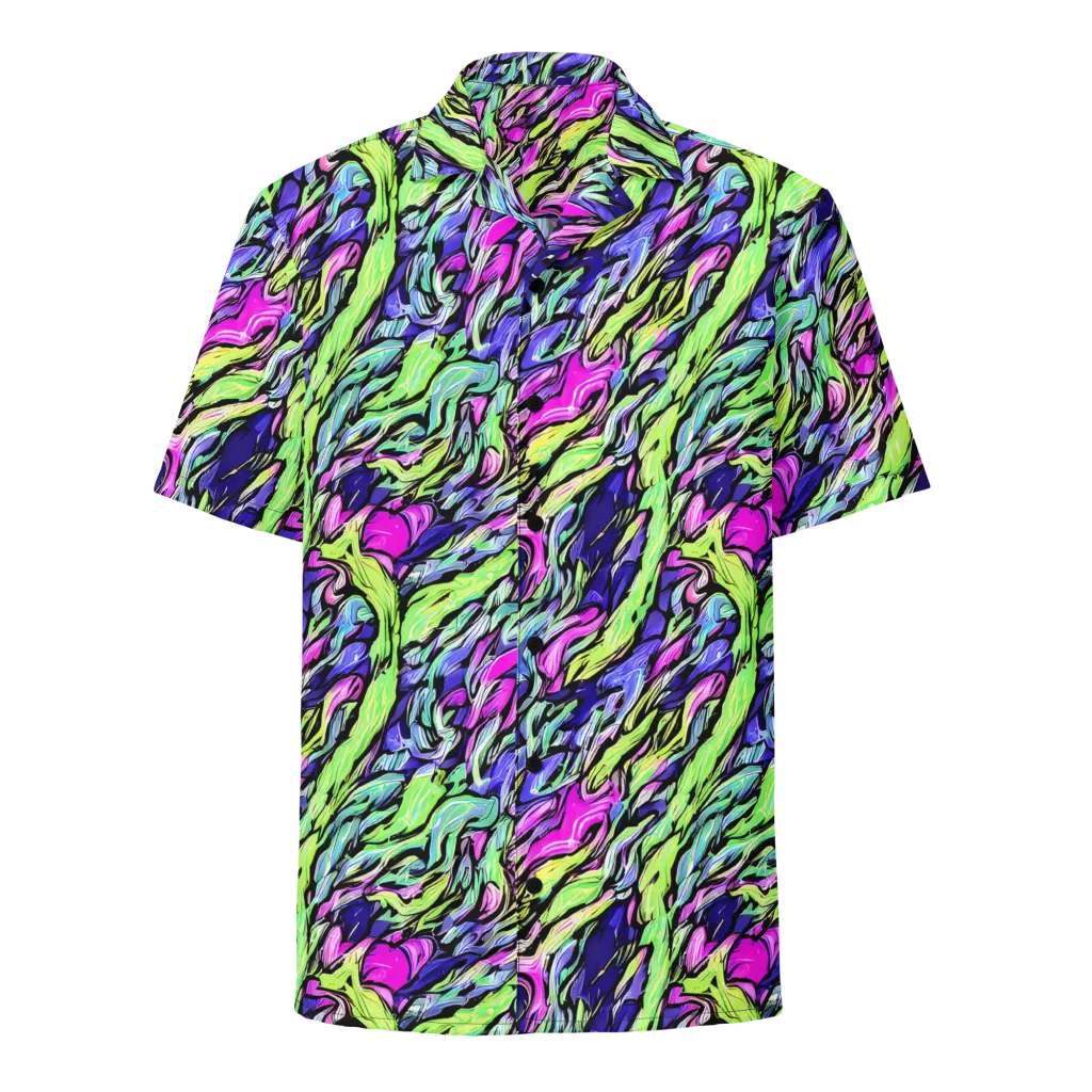 Fluoro Current on Button Shirt — Front
