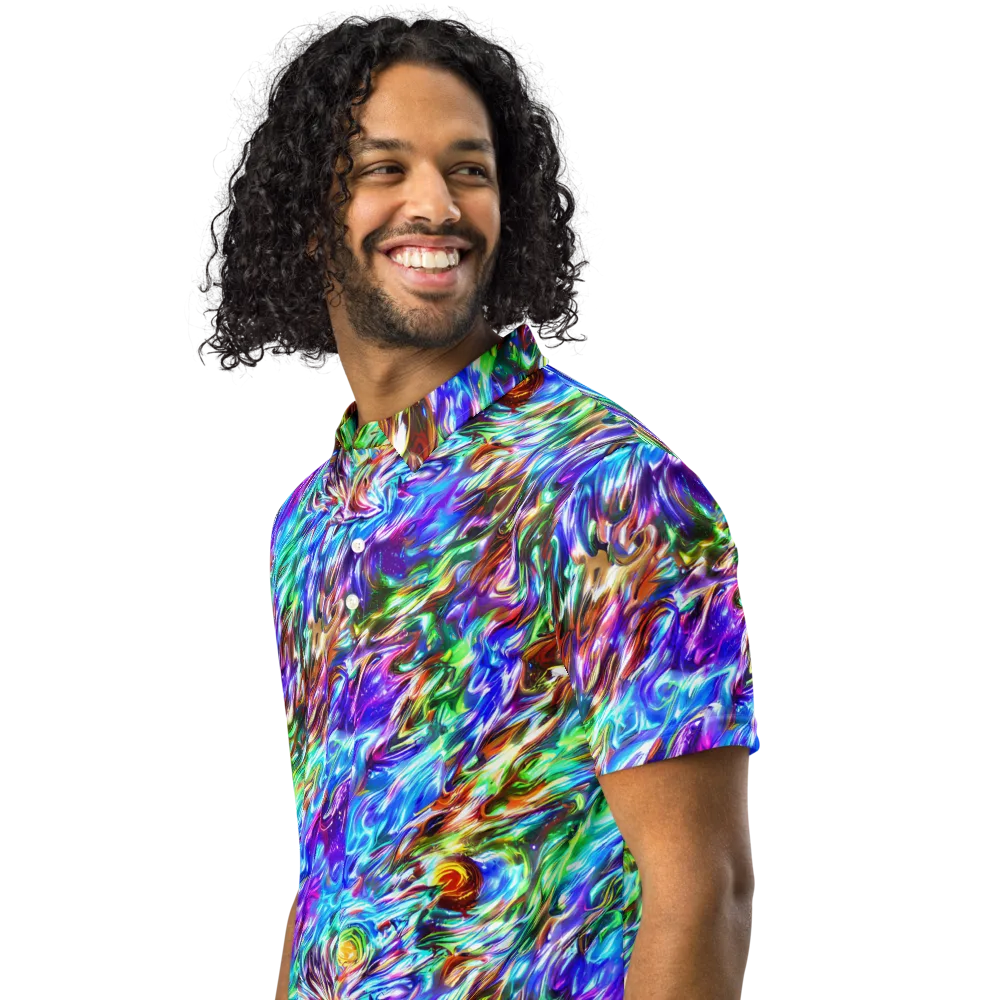 Faini Whirlwind on Men's Slim Fit Polo Shirt — Left Front