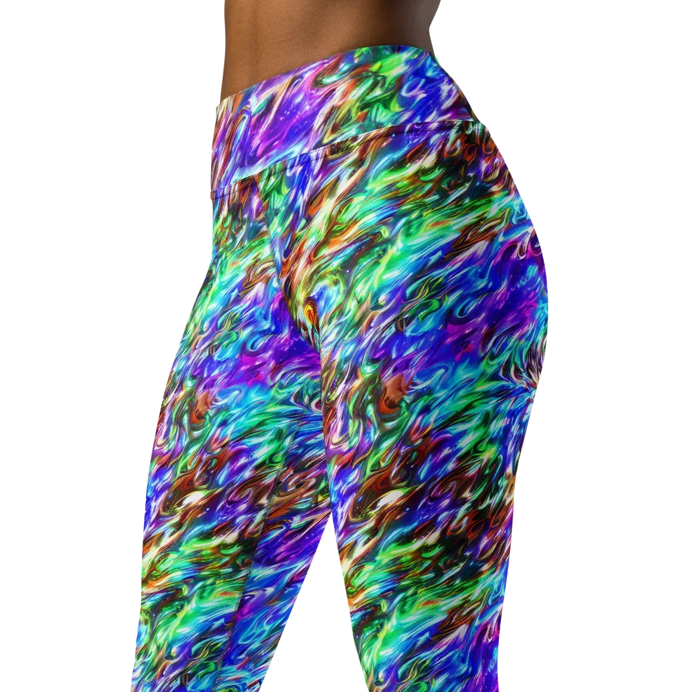 Faini Whirlwind on Yoga Leggings — Left Front