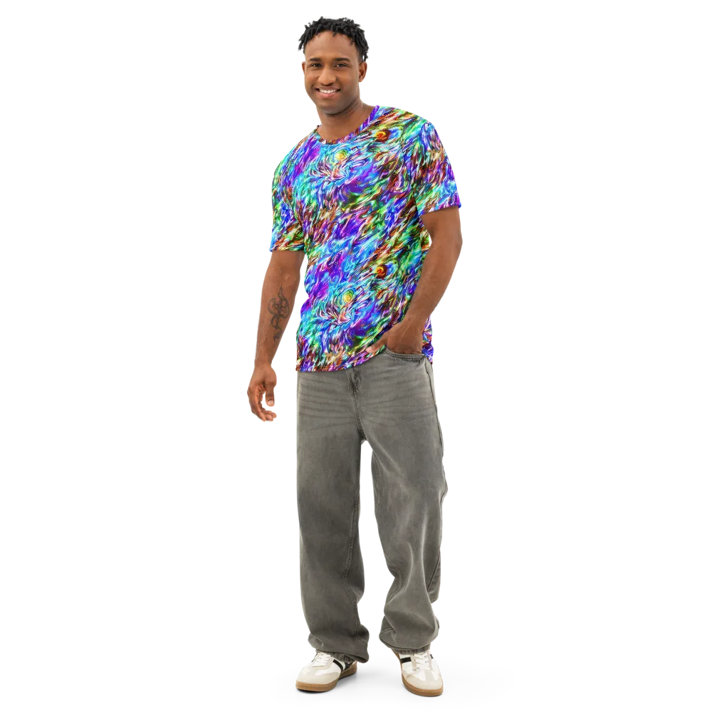 Faini Whirlwind on Men's Cotton Crew Neck T-Shirt — Front
