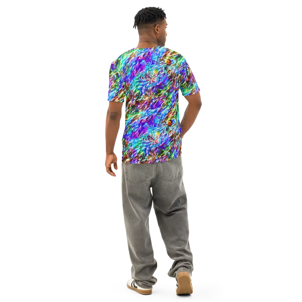 Faini Whirlwind on Men's Cotton Crew Neck T-Shirt — Back