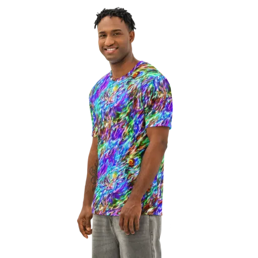 Faini Whirlwind on a Men's Cotton Crew Neck T-Shirt