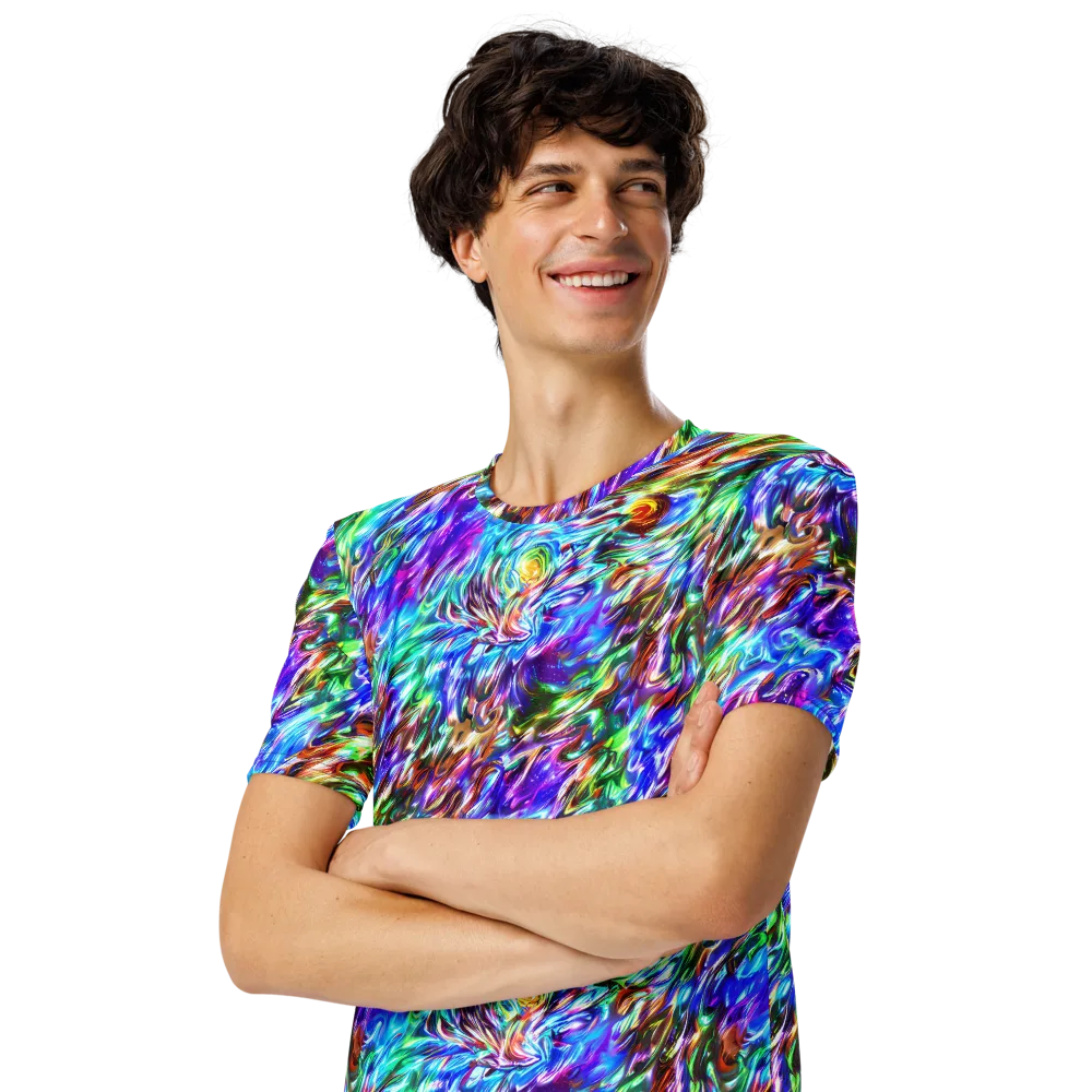 Faini Whirlwind on Men's Crew Neck T-Shirt — Left Front
