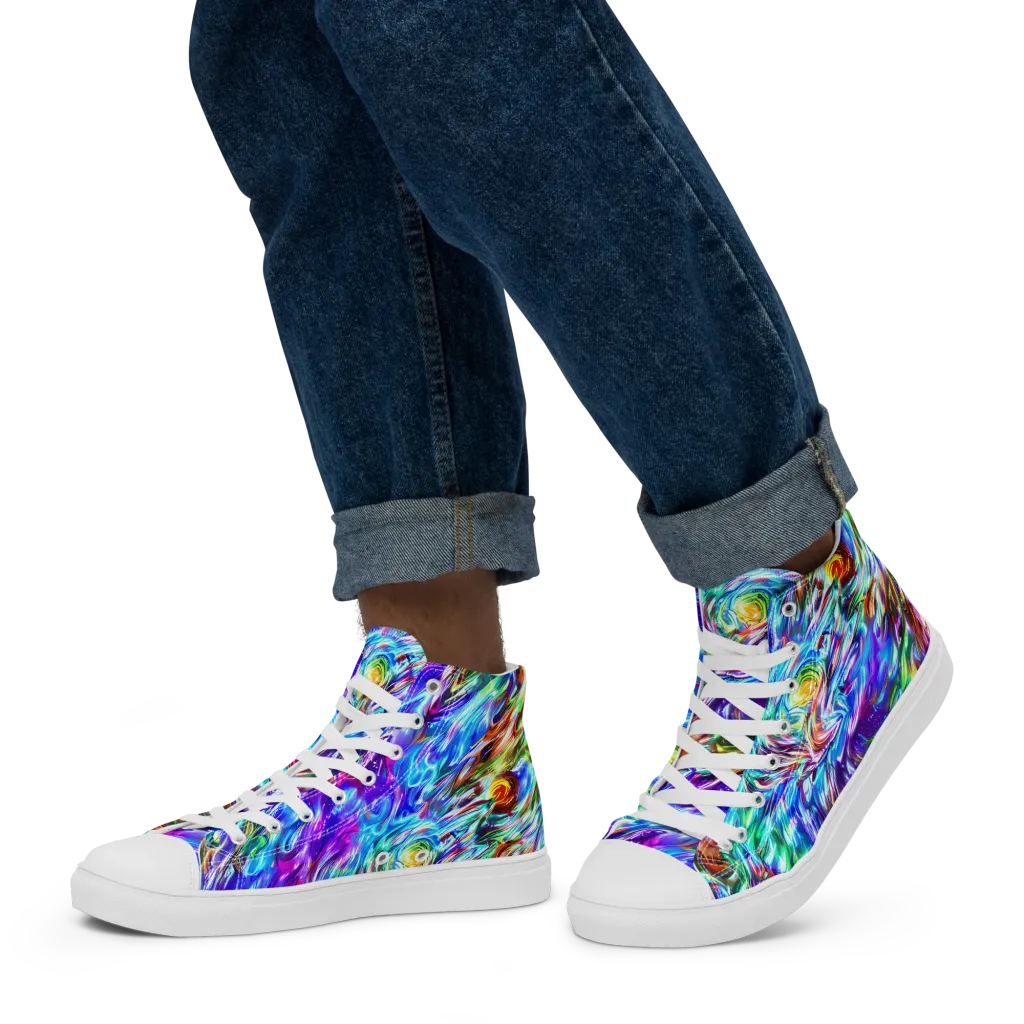 Faini Whirlwind on Men's High Top Canvas Shoes — Left
