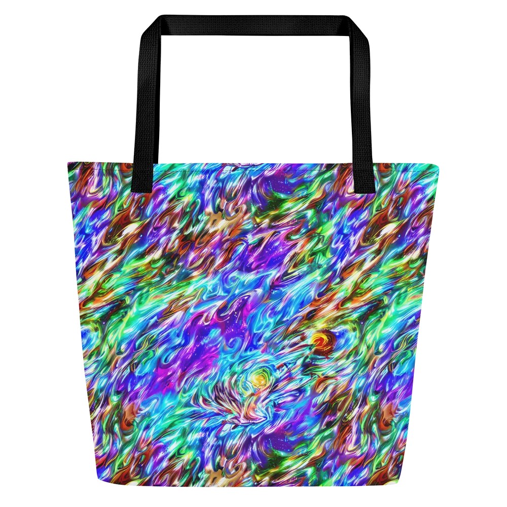 Faini Whirlwind on Large Tote Bag W/ Pocket — Front