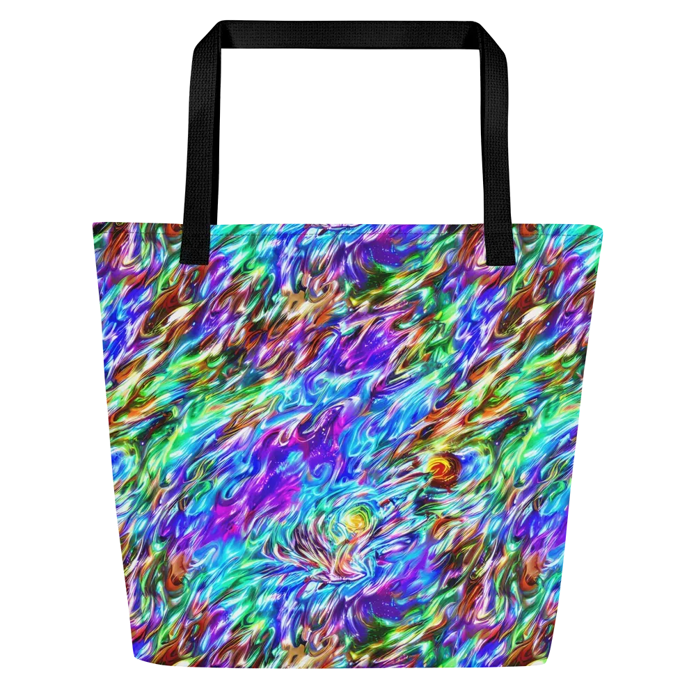 Faini Whirlwind on Large Tote Bag W/ Pocket — Front