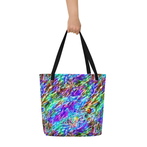 Faini Whirlwind on a Large Tote Bag W/ Pocket