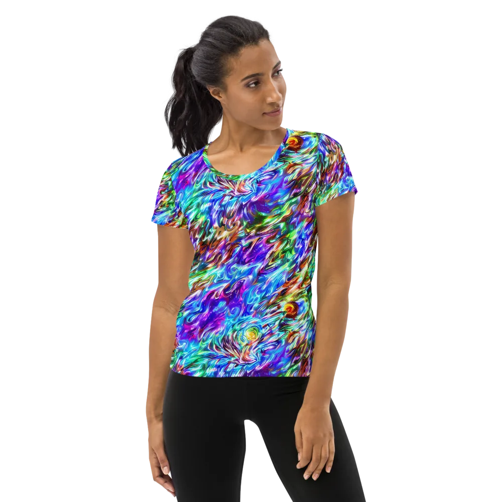 Faini Whirlwind on Women's Athletic T-Shirt — Front