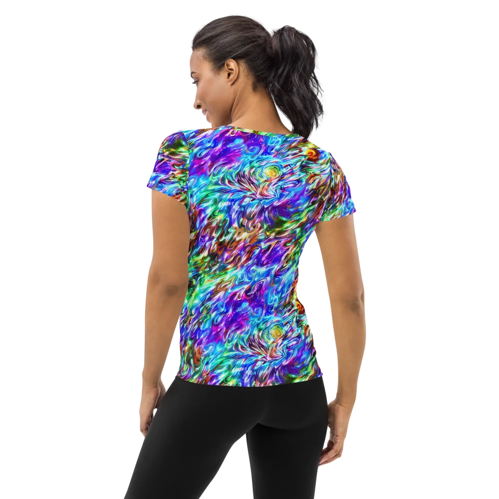 Faini Whirlwind on Women's Athletic T-Shirt — Back