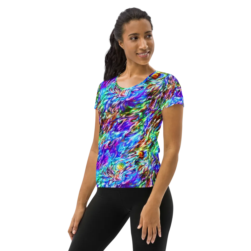 Faini Whirlwind on Women's Athletic T-Shirt — Left