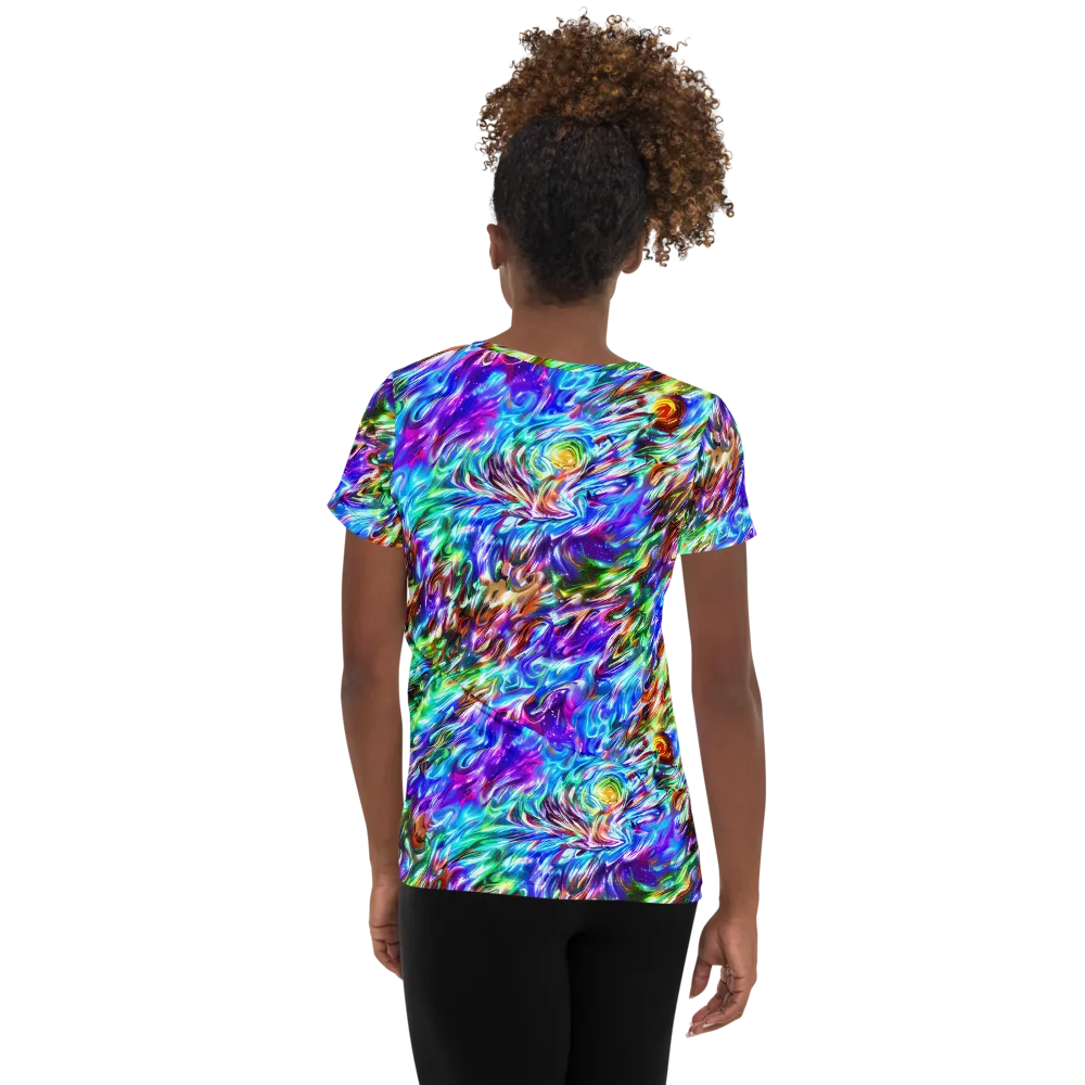 Faini Whirlwind on Women's Athletic T-Shirt — Back