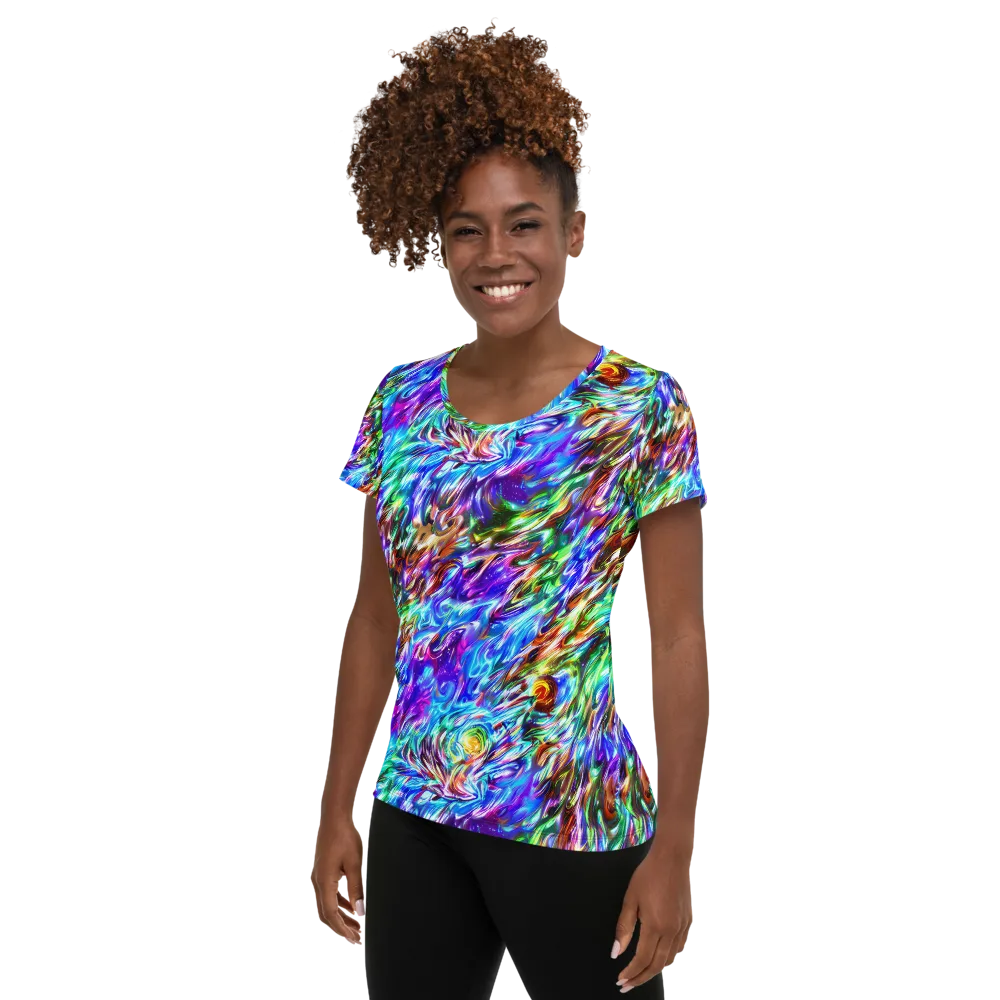 Faini Whirlwind on Women's Athletic T-Shirt — Left