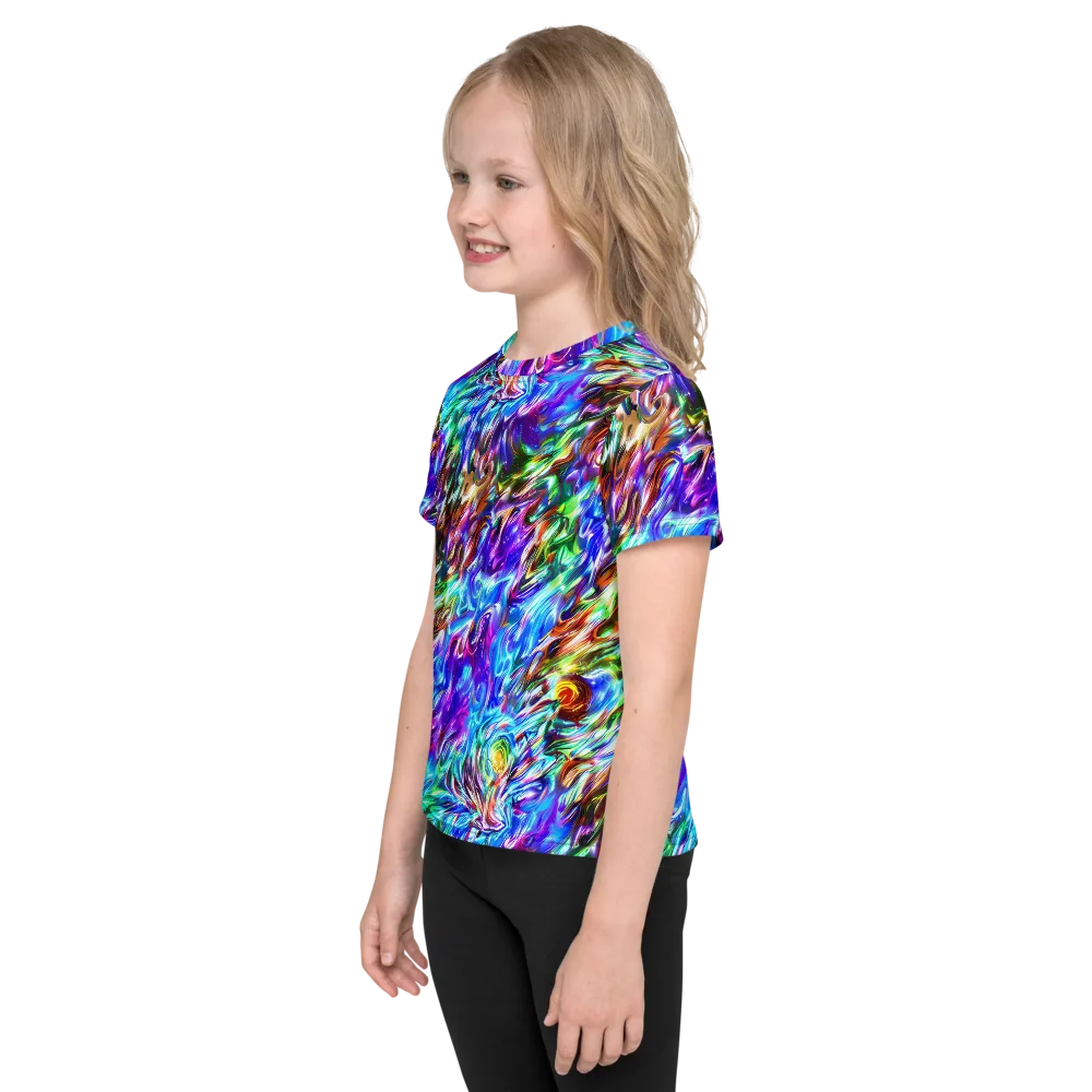 Faini Whirlwind on Kids Crew Neck T-Shirt — Left