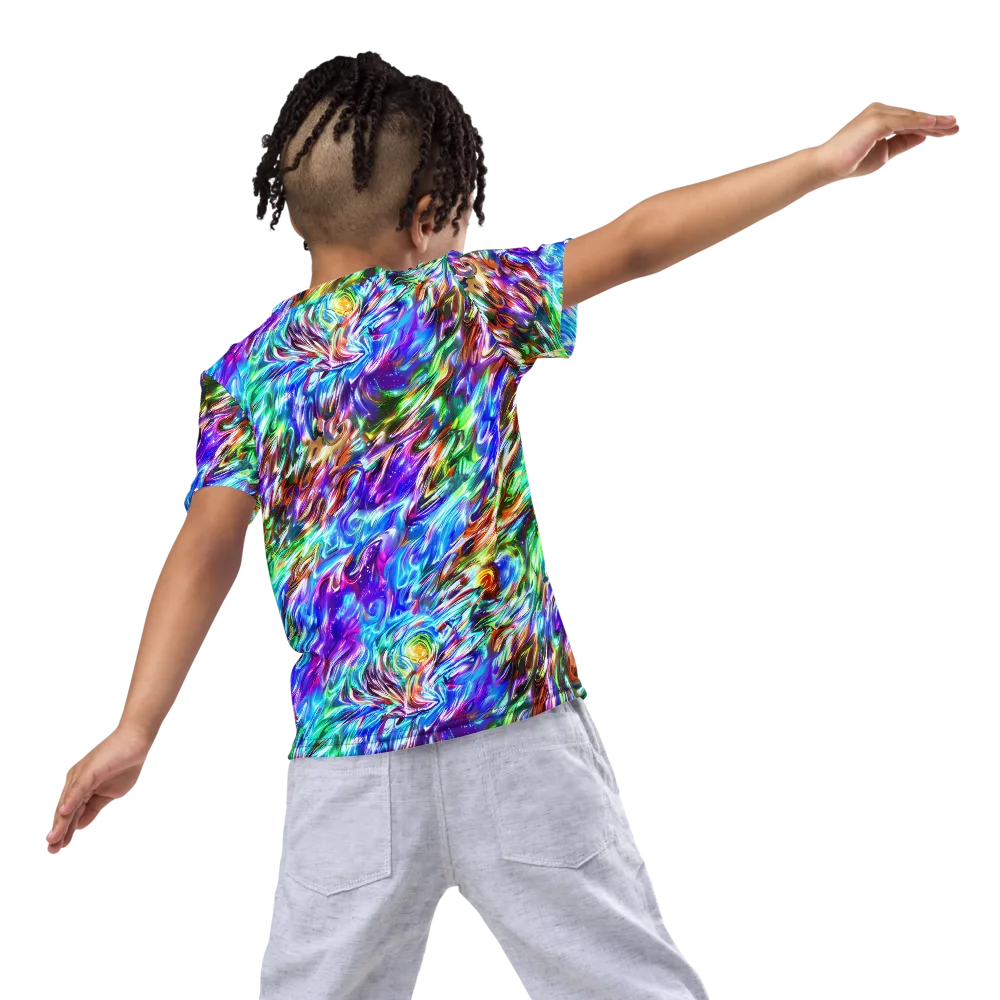 Faini Whirlwind on Kids Crew Neck T-Shirt — Back