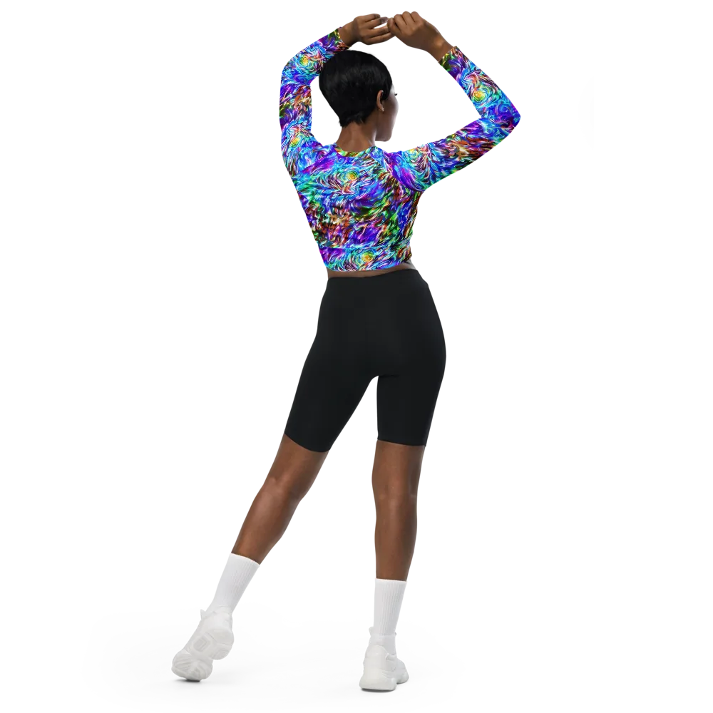 Faini Whirlwind on Long Sleeve Crop Top — Back