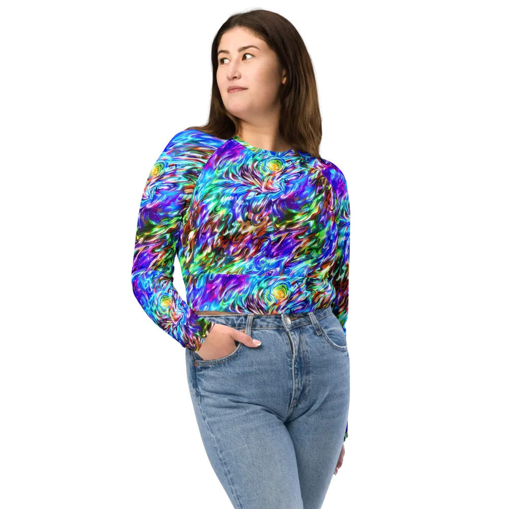 Faini Whirlwind on Long Sleeve Crop Top — Front
