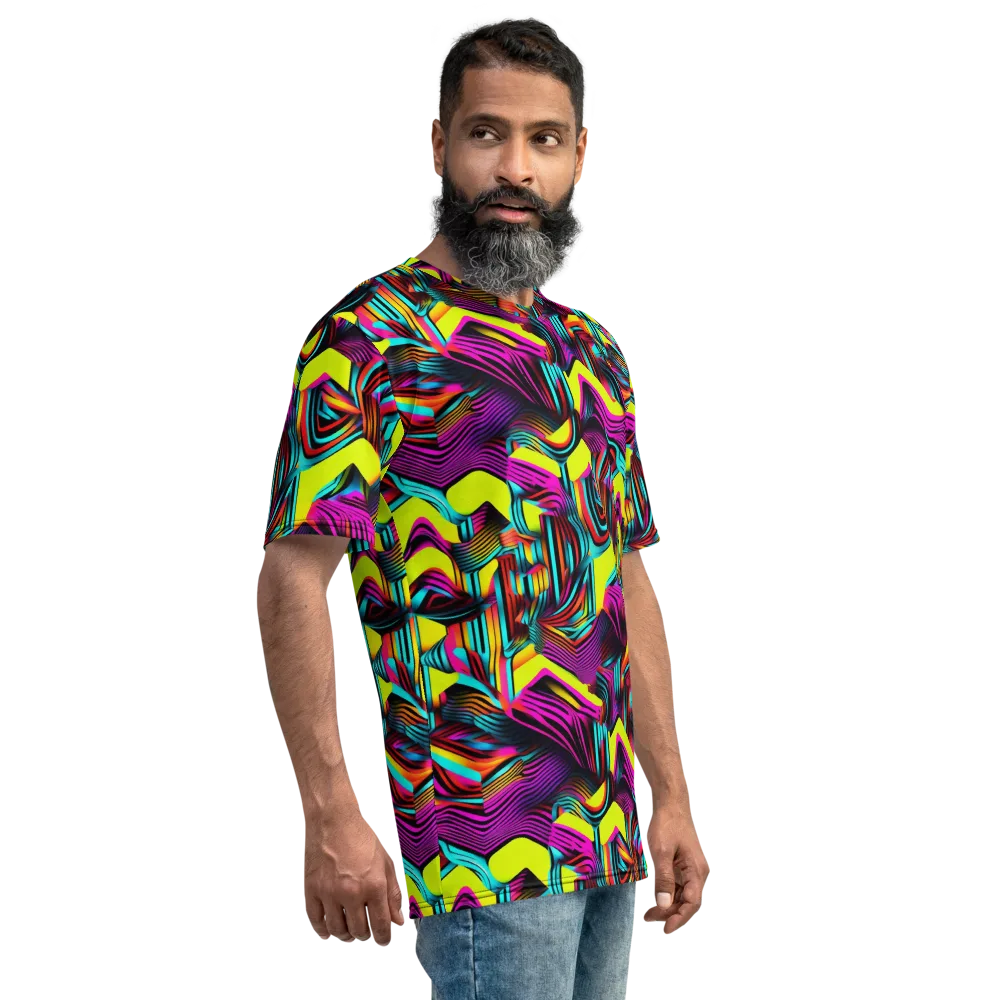 Neon Fold on Men's Crew Neck T-Shirt — Right