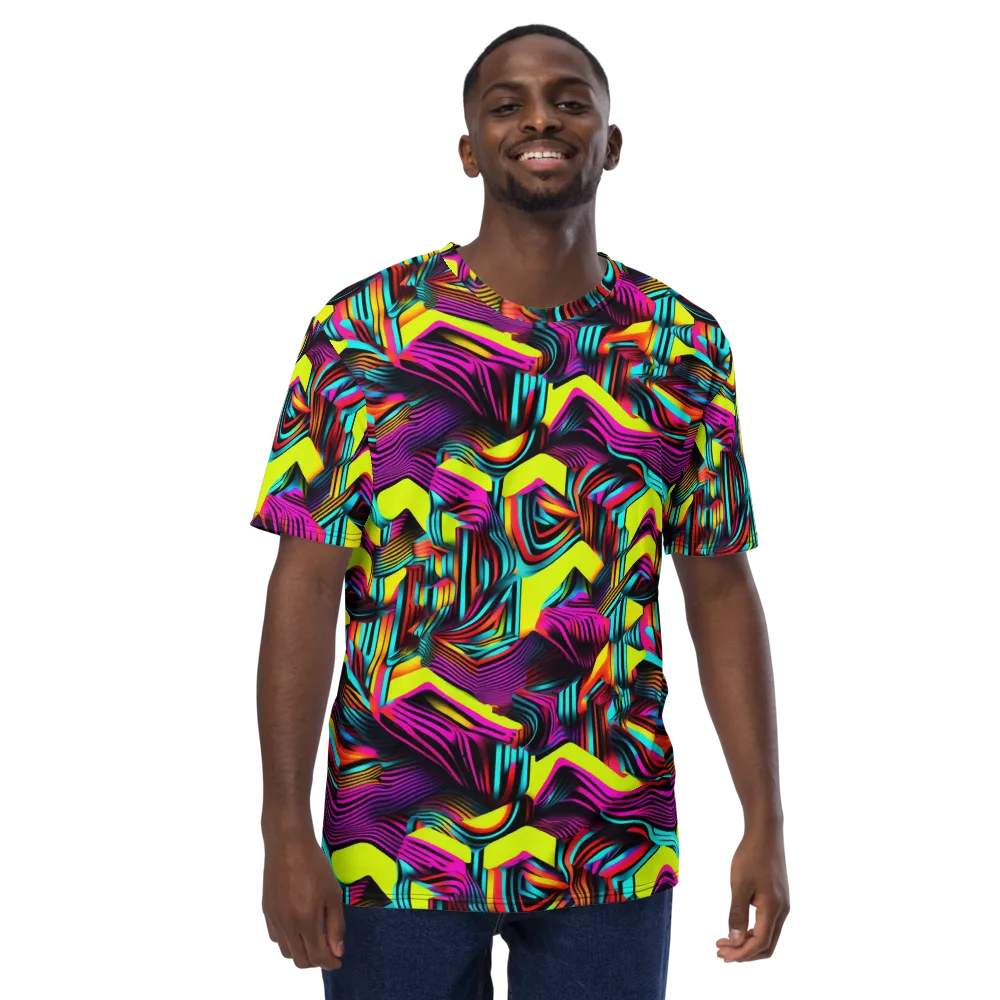 Neon Fold on Men's Crew Neck T-Shirt — Front