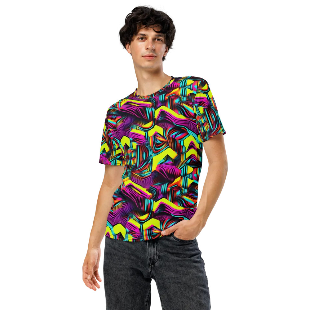 Neon Fold on Men's Crew Neck T-Shirt — Front