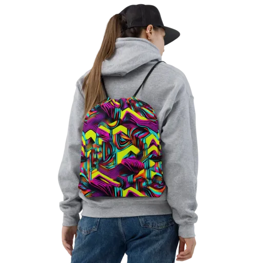 Neon Fold on a Drawstring Bag