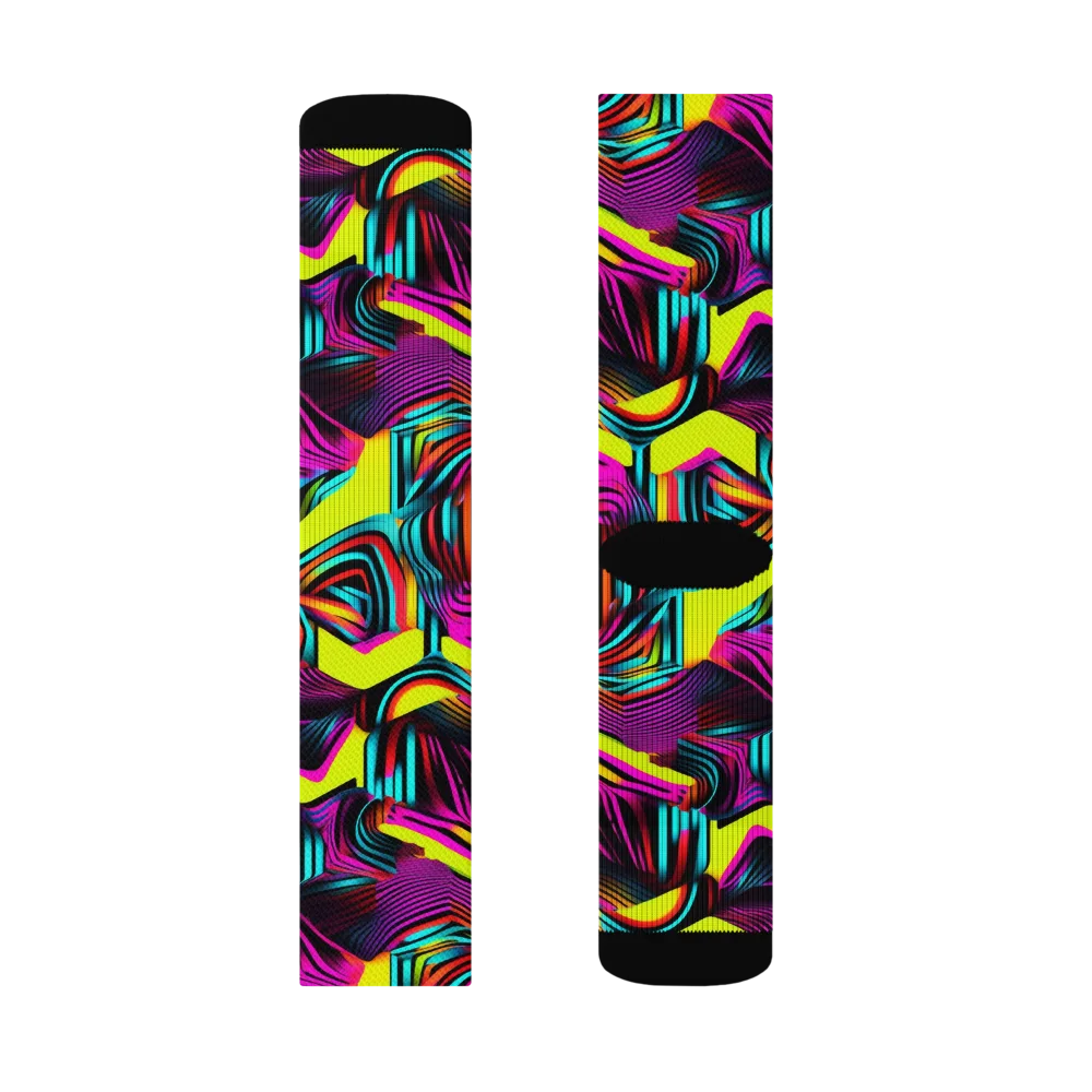 Neon Fold on Socks — Right Sock