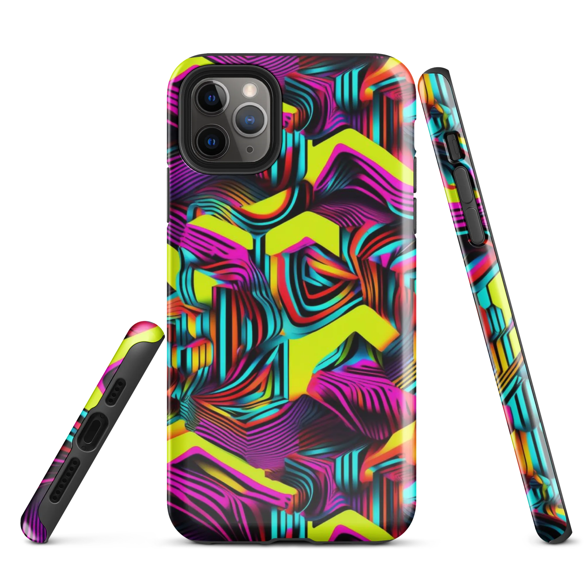 Neon Fold on Tough Case for iPhone® — Front