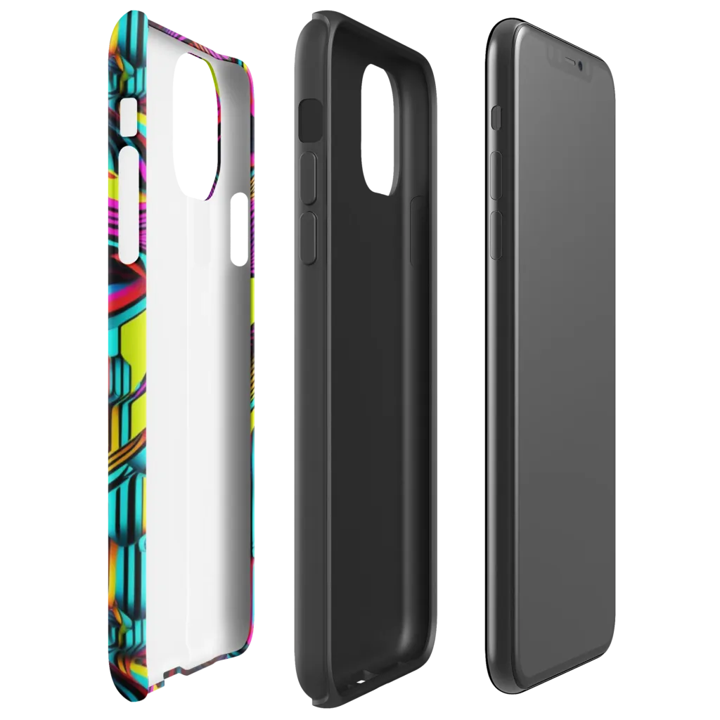 Neon Fold on Tough Case for iPhone® — Right