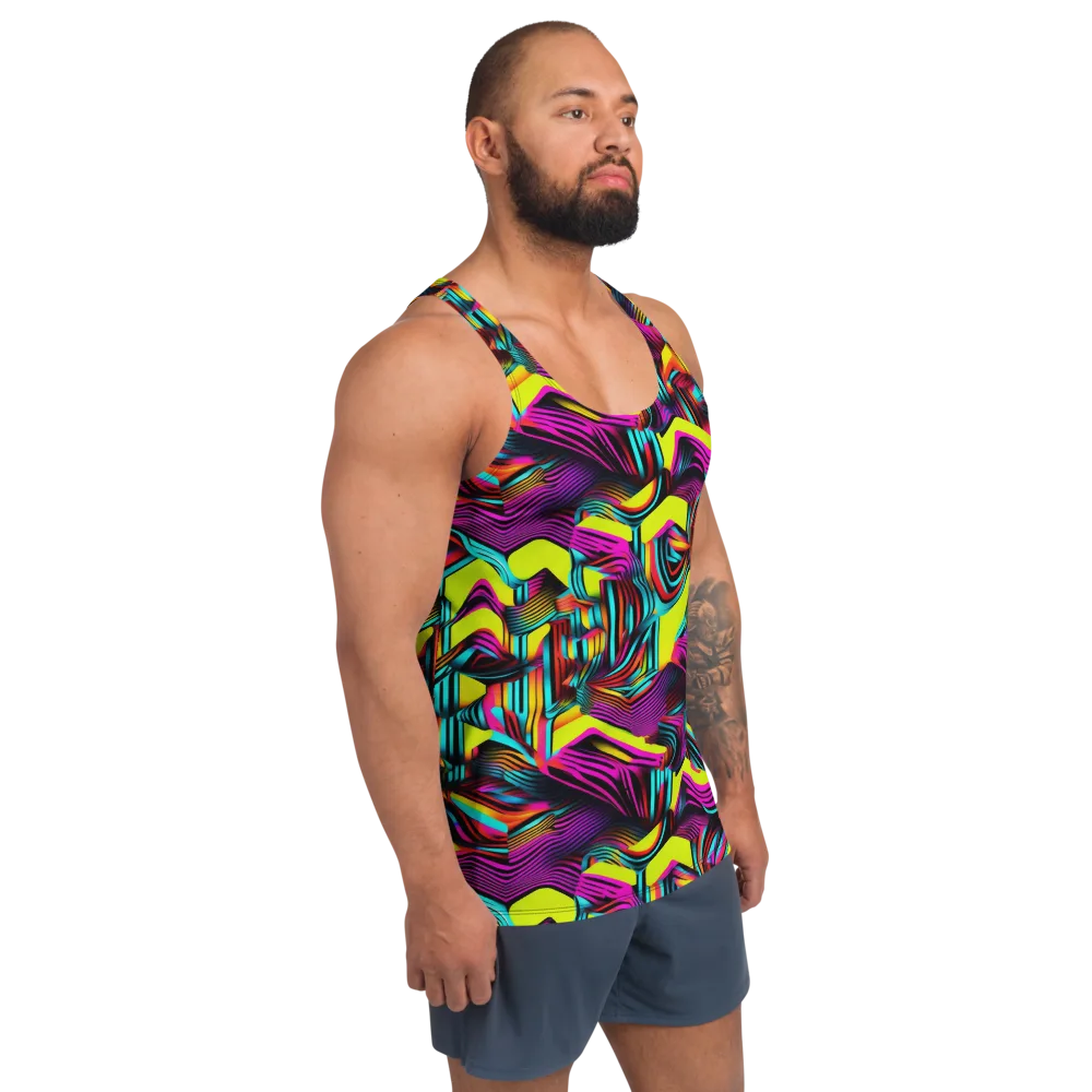 Neon Fold on Men's Tank Top — Right Front