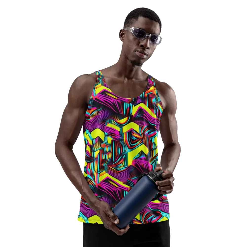 Neon Fold on Men's Tank Top — Front