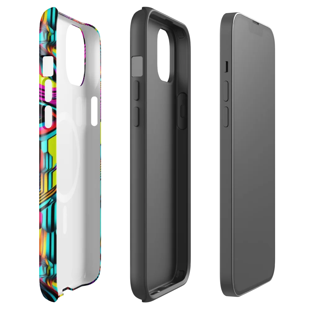 Neon Fold on MagSafe Tough Case for iPhone® — Front