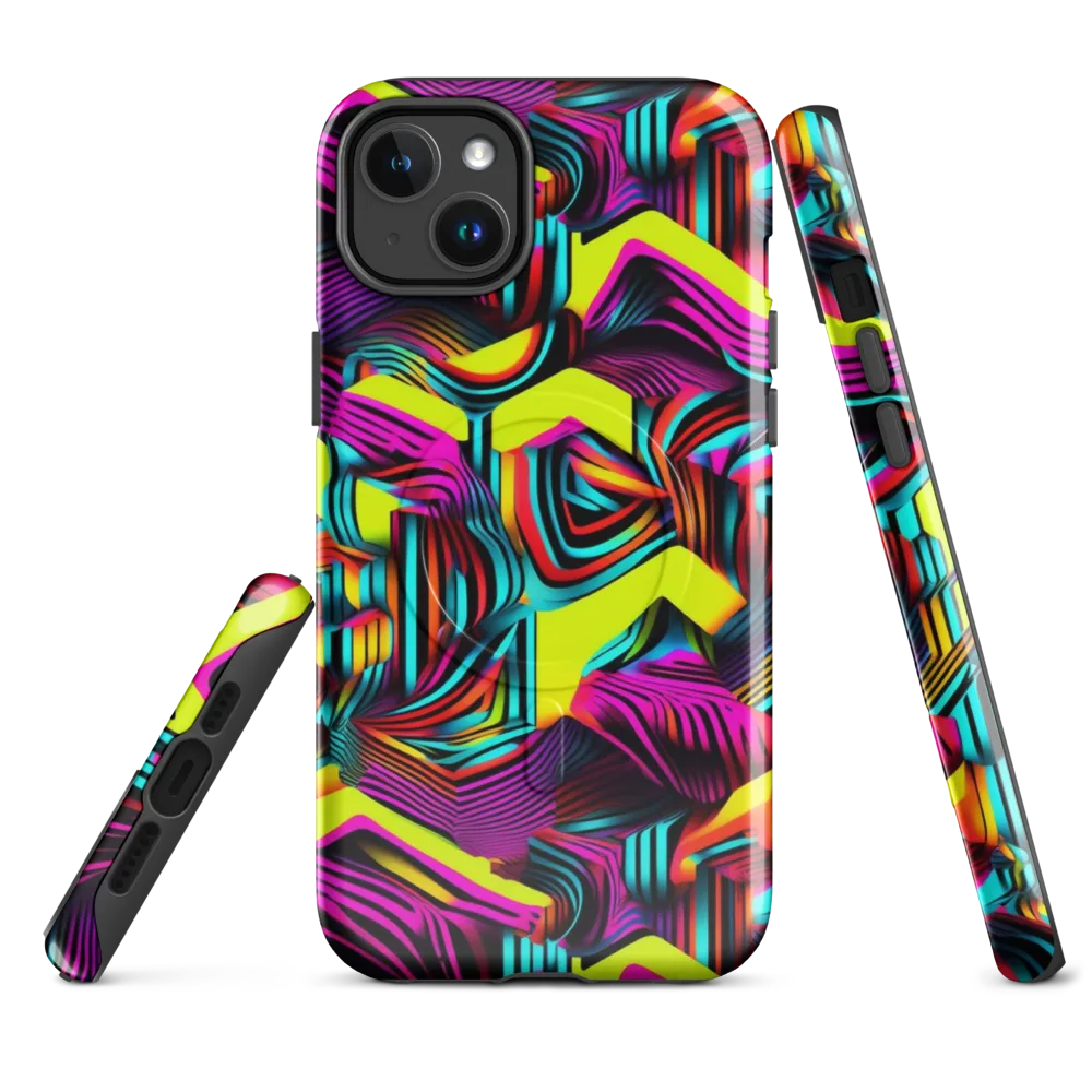 Neon Fold on MagSafe Tough Case for iPhone® — Front