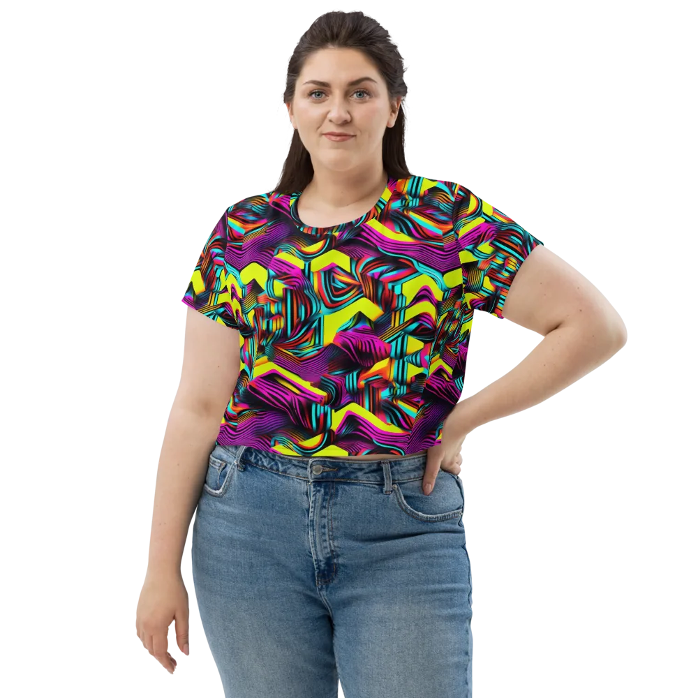 Neon Fold on Crop Tee — Front