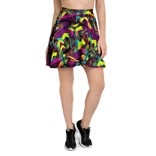Neon Fold on a Skater Skirt